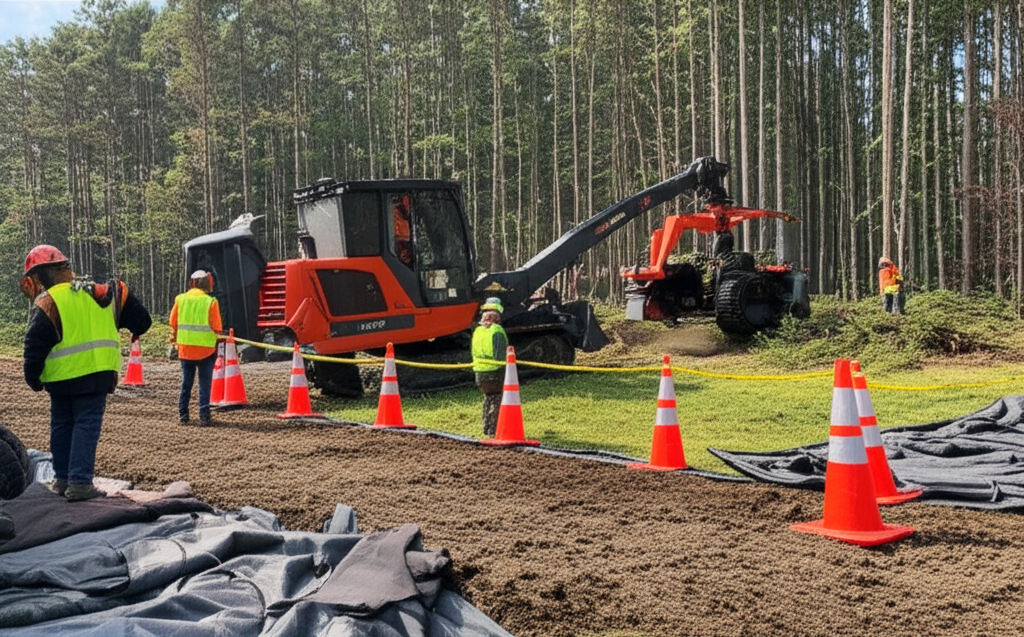Safety protocols and environmental responsibility in land clearing