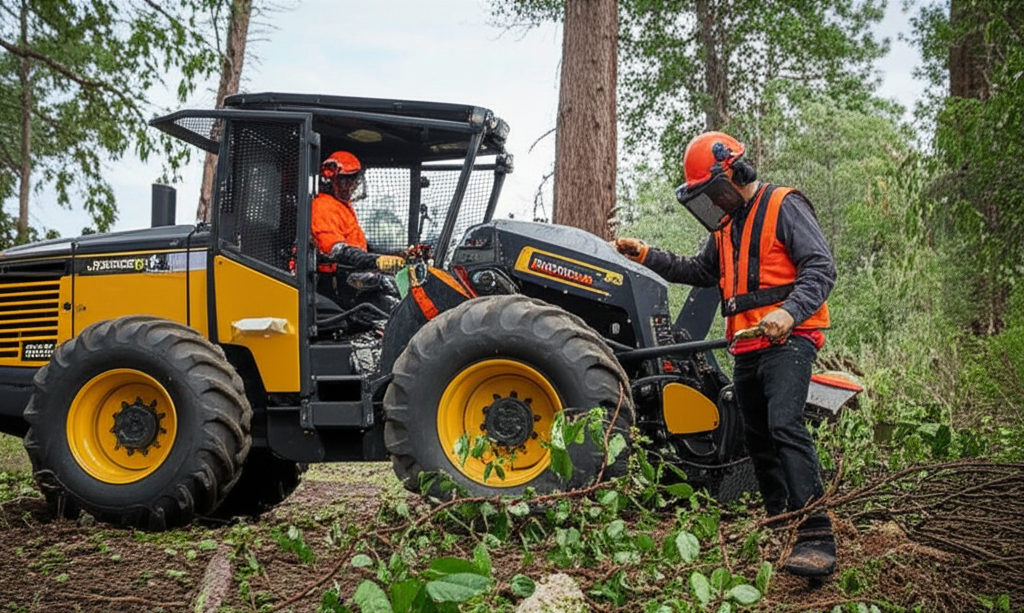 Experienced land clearing team with professional equipment